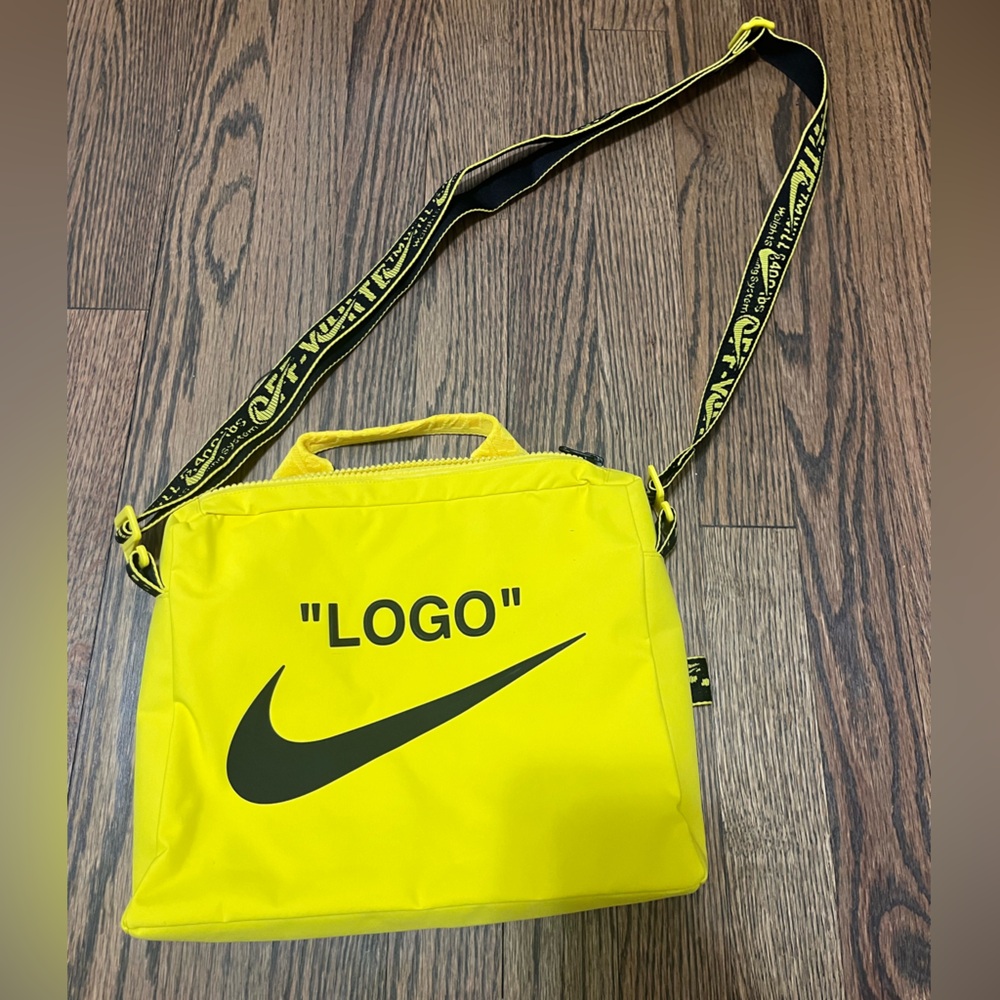 Yellow Crossbody Bag with Black Accents
